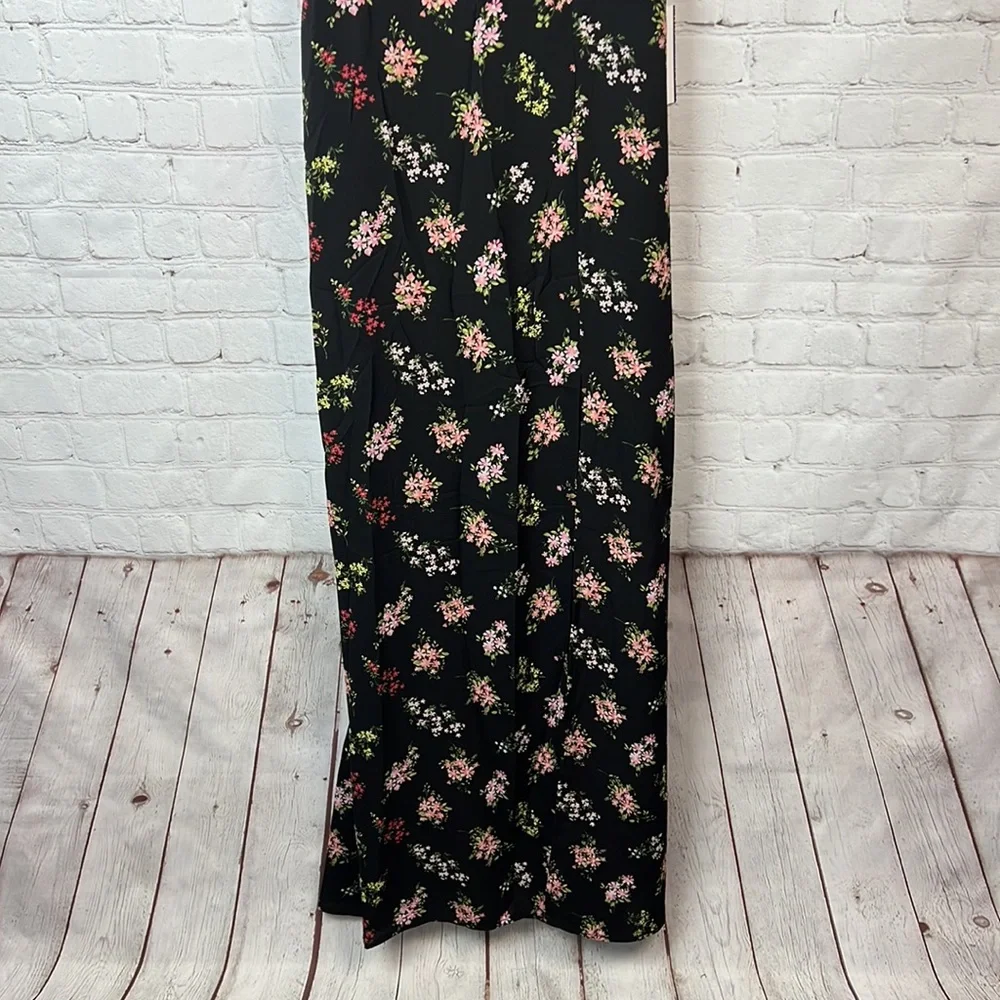 B Darlin Black Floral Off Shoulder Maxi Dress Juniors Size 5/6 Homecoming HOCO - Picture 4 of 8